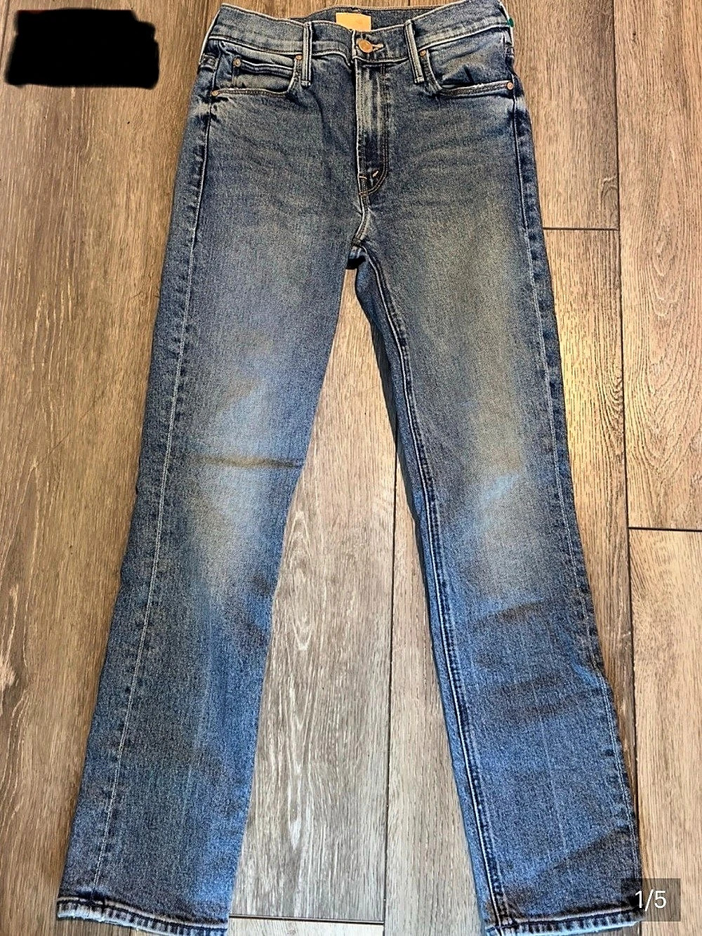 MOTHER The Mid Rise Dazzler Ankle Jeans Blue Waist 27